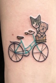 一组很可爱的自行车纹身图案