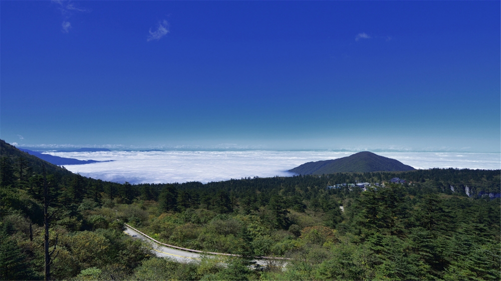 点击大图看下一张：峨眉山云顶奇观高清风景图片