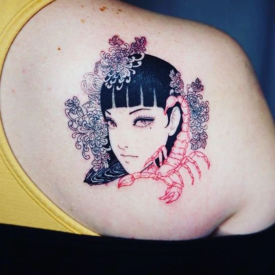 点击大图看下一张：一组漂亮的女郎纹身图片