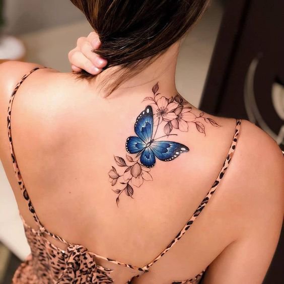 点击大图看下一张：9款漂亮的蝴蝶纹身图片
