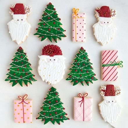 点击大图看下一张：可可爱爱的圣诞糖霜饼干图片