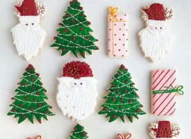 可可爱爱的圣诞糖霜饼干图片