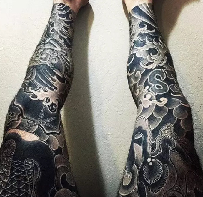 点击大图看下一张：一组适合小腿位置的多款纹身图案 ​​​​