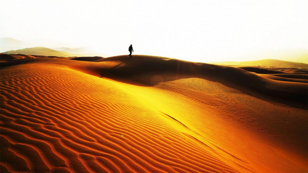点击大图看下一张：巴丹吉林沙漠风光壁纸图片