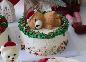 圣诞超可爱的奶油蛋糕