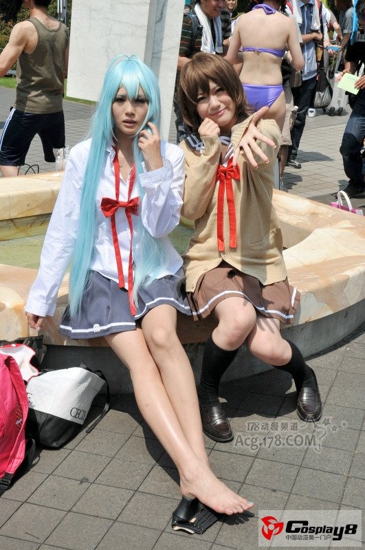 点击大图看下一张：日本东京街头cosplay美女图片