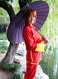 超萌的美少女银魂神乐cos图片