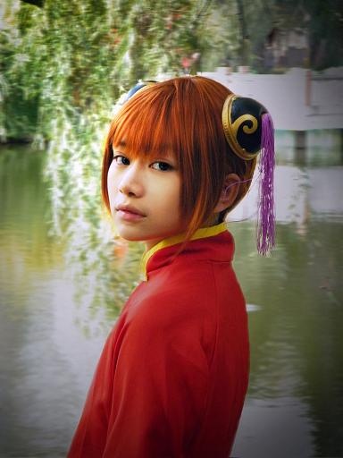 点击大图看下一张：超萌的美少女银魂神乐cos图片