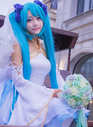 Miku花嫁cosplay美女图片