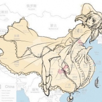 中国地图不是雄鸡而是美少女