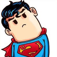 超人卡通人物与超人标志头像图片