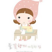 韩国可爱的插画女生qq卡通头像图片