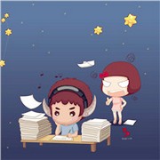 十二星座超萌可爱qq卡通情侣头像图片