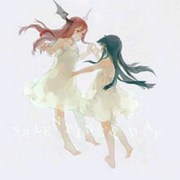 卡通水彩画美女唯美插画头像图片