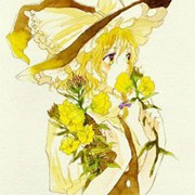 卡通水彩画美女唯美插画头像图片