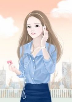 韩式插画女生小清新qq头像图片大全