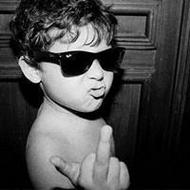 萌萌哒可爱的小孩qq黑白头像图片