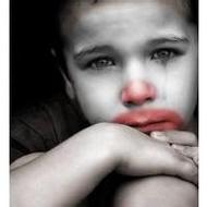 欧美伤感流泪的qq小丑黑白头像图片