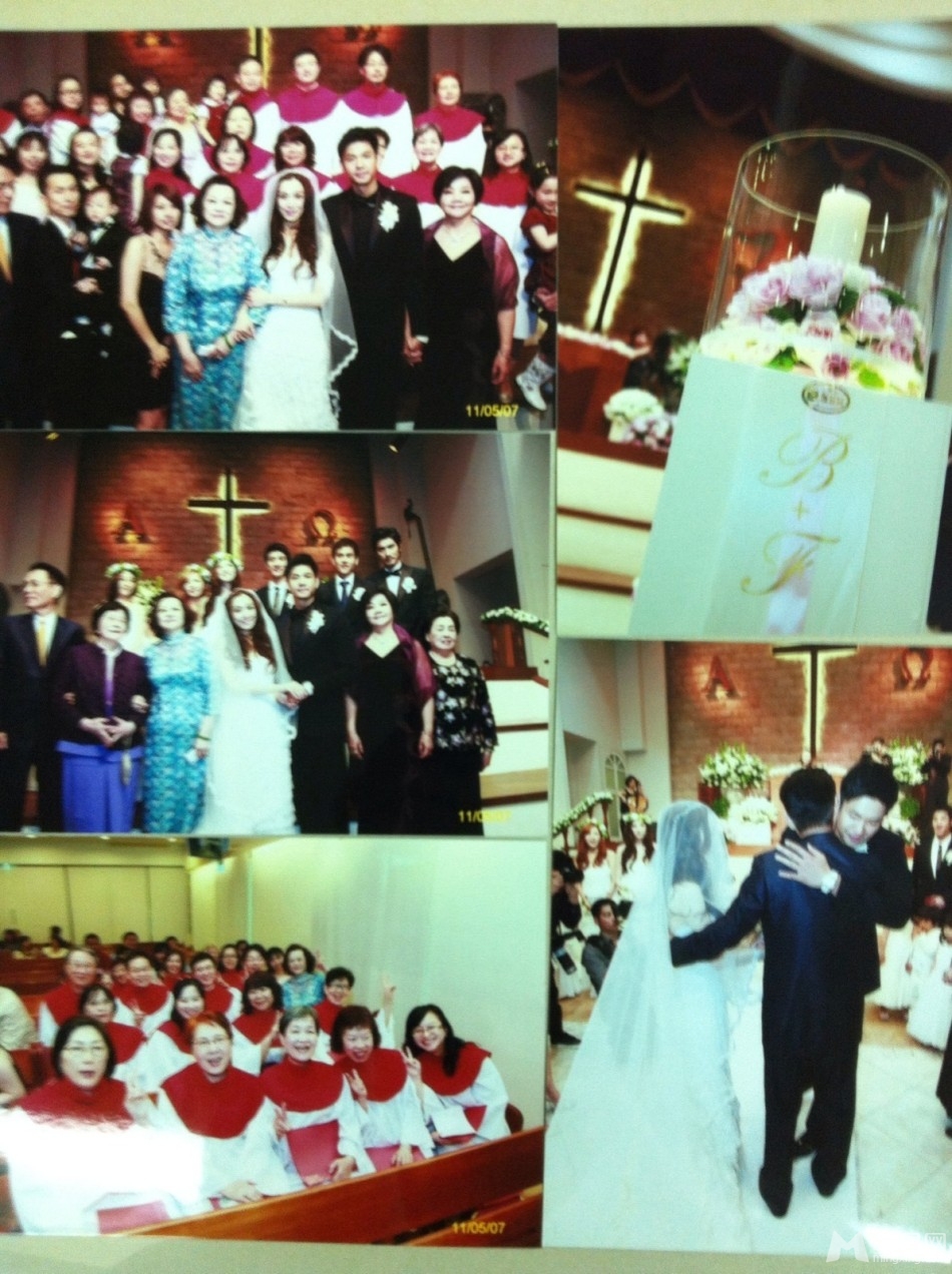 点击大图看下一张：范范黑人结婚两周年纪念日微博晒婚礼照片(6)