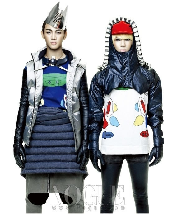 点击大图看下一张：SHINee珉豪&泰民在《Vogue Korea》变身机器人(0)