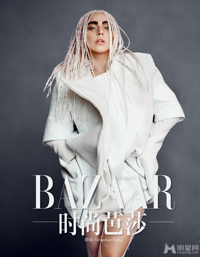 点击大图看下一张：Lady Gaga登杂志封面 性感网袜大秀美腿(4)
