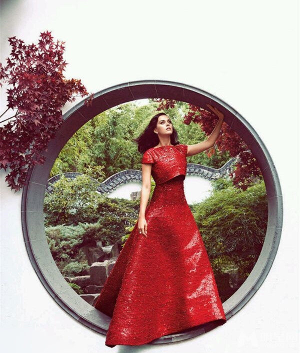 点击大图看下一张：水果姐凯蒂·佩里中国风写真 中西融合美掉渣(4)