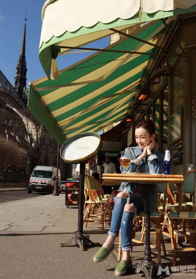 点击大图看下一张：张檬巴黎浪漫街拍 尽享午后暖阳(3)