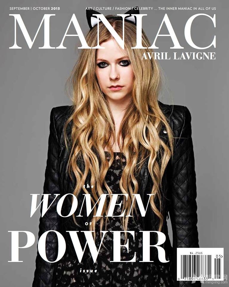 点击大图看下一张：艾薇儿朋克造型登Maniac杂志封面(2)