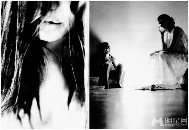 点击大图看下一张：安吉丽娜·朱莉W杂志黑白写真大片(5)