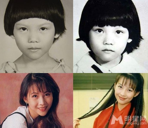 点击大图看下一张:盘点那些当红女神们的童年照 女汉子也能变性感(9)