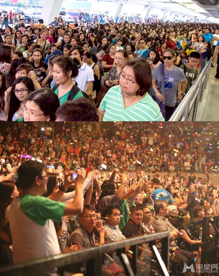 点击大图看下一张：李敏镐出访菲律宾 1万5粉丝疯狂尖叫(3)
