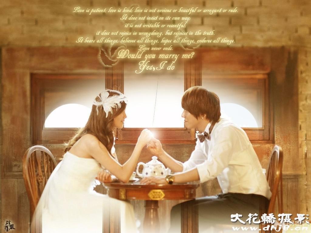 点击大图看下一张：红薯夫妇婚纱照 郑容和徐贤浪漫婚纱写真 (5)