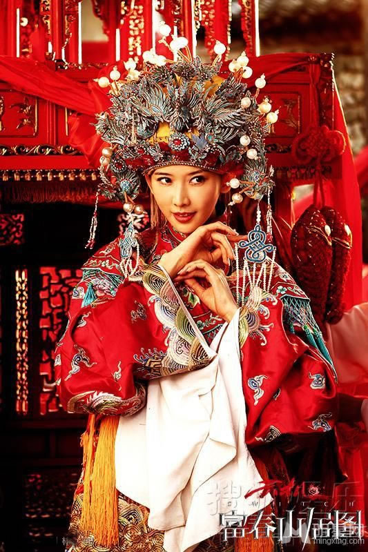 点击大图看下一张：林志玲富春美艳的古装新娘造型曝光(0)
