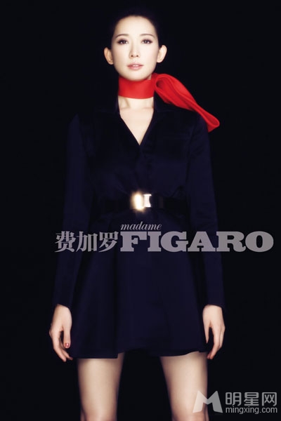 点击大图看下一张：林志玲登费加罗封面 演绎迷人尤物(4)