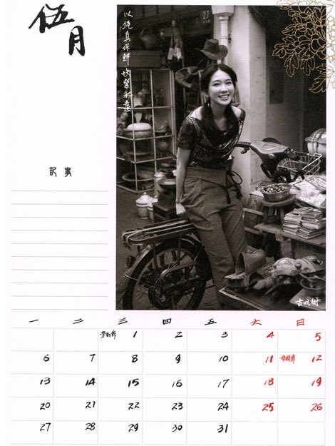 点击大图看下一张：林志玲2013年慈善月历性感写真(6)