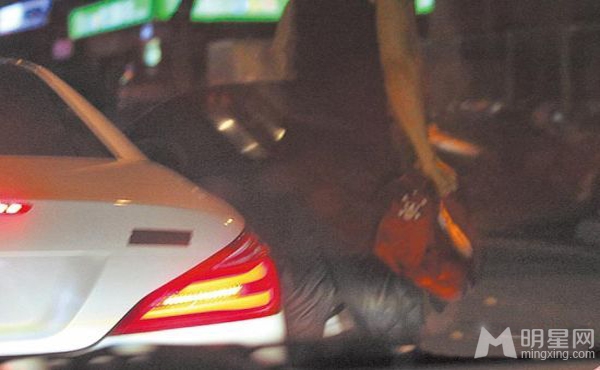 点击大图看下一张：蔡依林与小4岁男友车内密会 见偷拍拔腿就跑(2)
