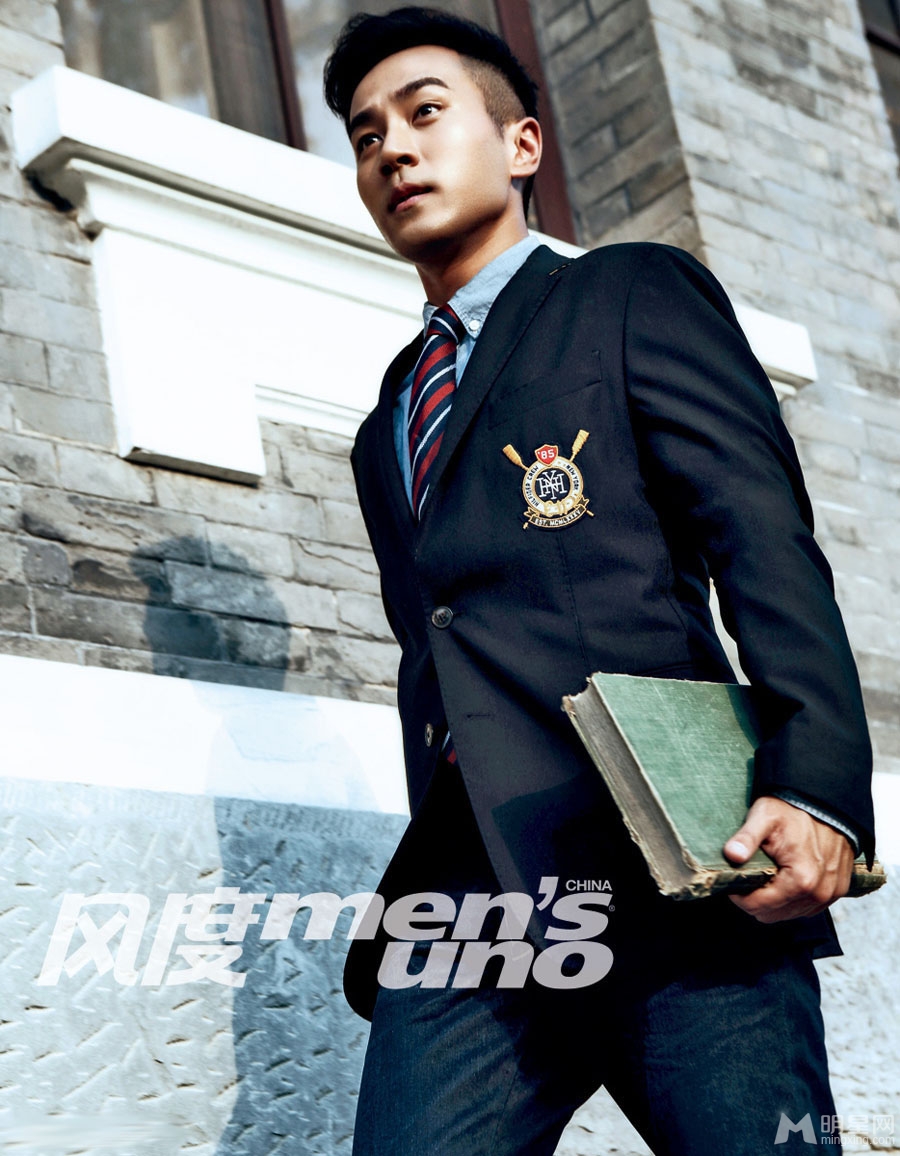 点击大图看下一张：刘恺威美式学院派杂志写真 展型男气质(5)