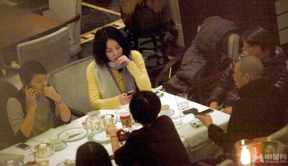 点击大图看下一张：王菲上海与友人聚餐 仍戴婚戒心情靓(0)