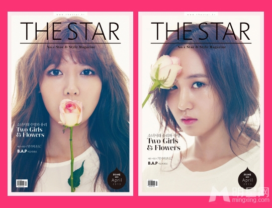 点击大图看下一张：少女时代Yuri和秀英THE STAR杂志画报(6)