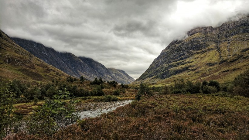 点击大图看下一张：苏格兰格伦科峡谷自然风景图片