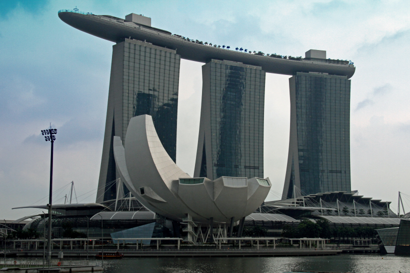 点击大图看下一张：新加坡滨海湾金沙酒店建筑风景图片