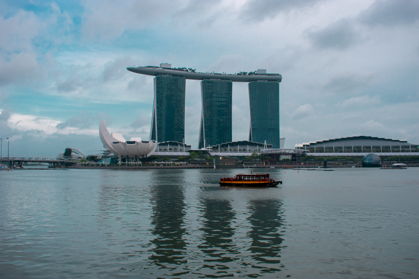 点击大图看下一张：新加坡滨海湾金沙酒店建筑风景图片