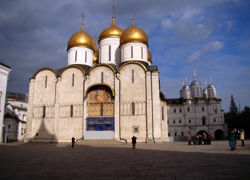 点击大图看下一张：俄罗斯莫斯科克里姆林宫建筑风景图片