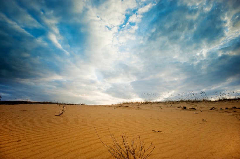 点击大图看下一张：无边无垠孤寂的沙漠图片