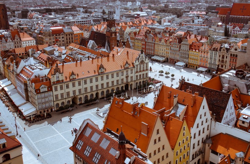 点击大图看下一张：波兰弗罗茨瓦夫建筑风景图片