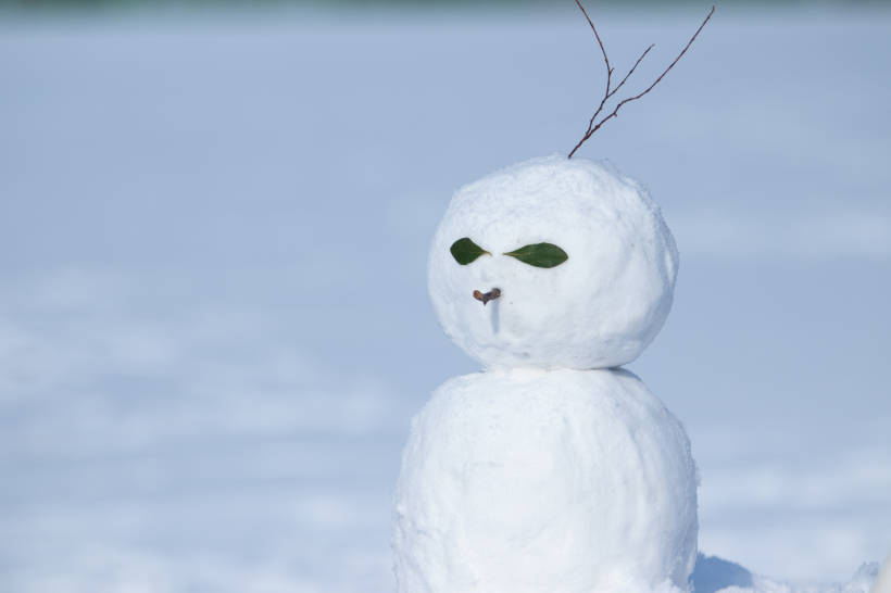 点击大图看下一张：冬季雪人图片