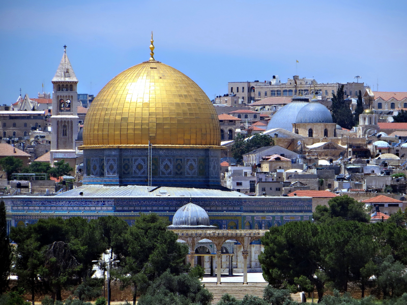 点击大图看下一张：耶路撒冷圆顶清真寺风景图片
