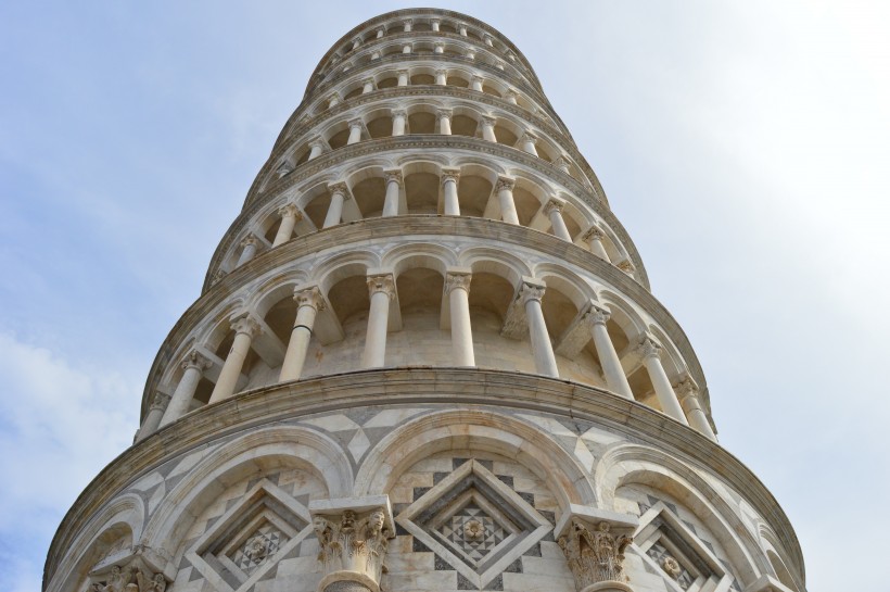 点击大图看下一张：意大利比萨斜塔建筑风景图片