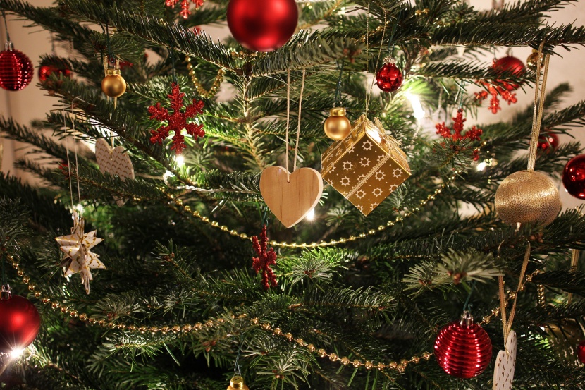 点击大图看下一张：装饰华丽的圣诞树图片