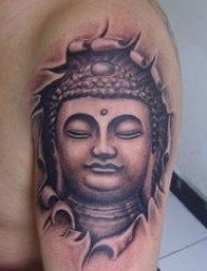 手臂上一款经典的佛纹身